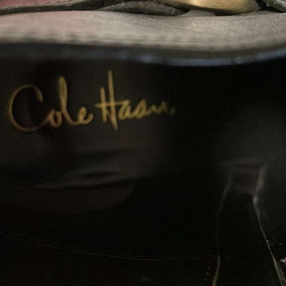 Cole Haan Black Leather Harness Stiletto Booties Size 9.5 - Picture 6 of 9